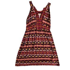 Nell Couture Anthropologie Sleeveless Knit Dress | Multi Color Tribal | Size S
